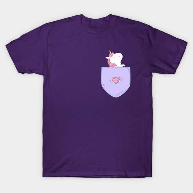 Chubby unicorn T-Shirt by Raturu